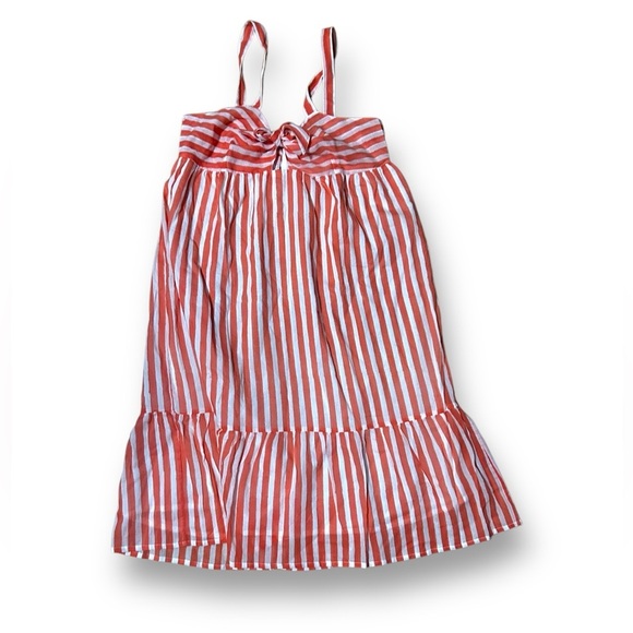 NWT Oliphant Sleeveless Nassau Coral T.F. Dress Size large 100% Cotton midi - Picture 1 of 12